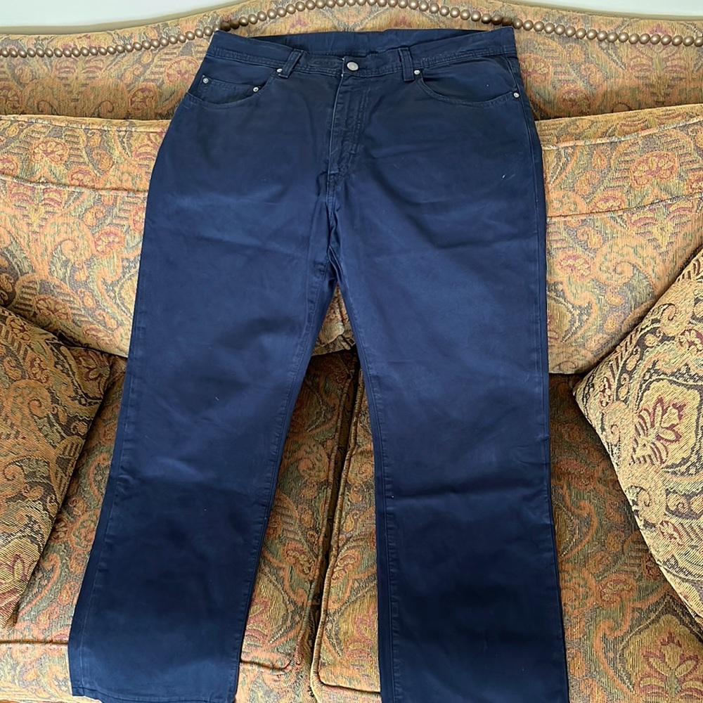 Faconnable Dark Blue Dress Pants.